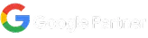 Logo Google Partner en blanc
